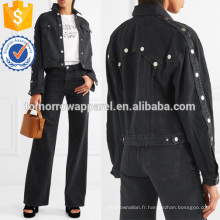 Cropped Denim Jacket Fabrication de mode en gros femmes vêtements (TA3035C)